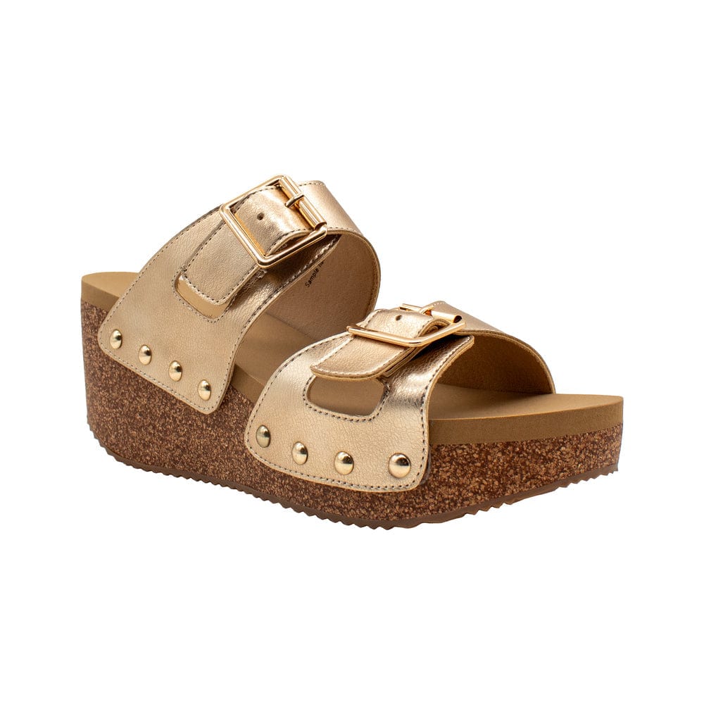 Volatile Volatile Gertrude Faux Leather Sandal with in Gold - Little Miss Muffin Children & Home