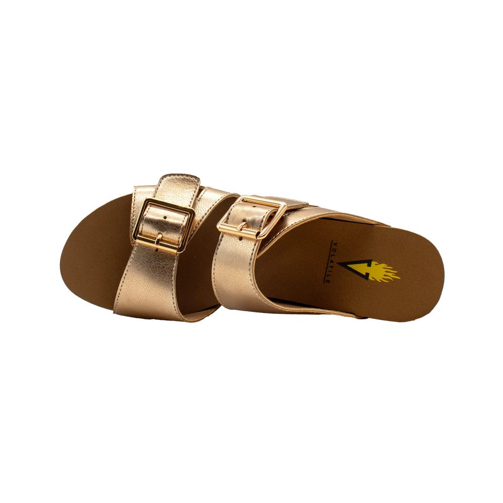 Volatile Volatile Gertrude Faux Leather Sandal with in Gold - Little Miss Muffin Children & Home