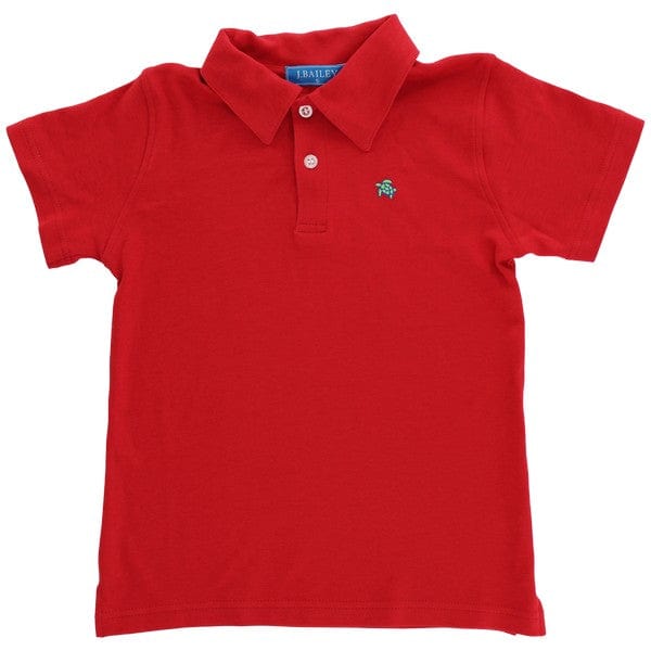 Bailey Boys Bailey Boys Henry Short Sleeve Polo in Red - Little Miss Muffin Children & Home