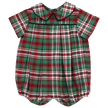 Christmas Plaid Short Dressy Bubble