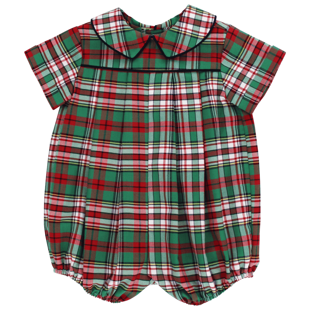 Christmas Plaid Short Dressy Bubble