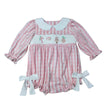 Whimsy Bay Kids Pink Christmas Smocked Collared Bubble - Little Miss Muffin Children & Home