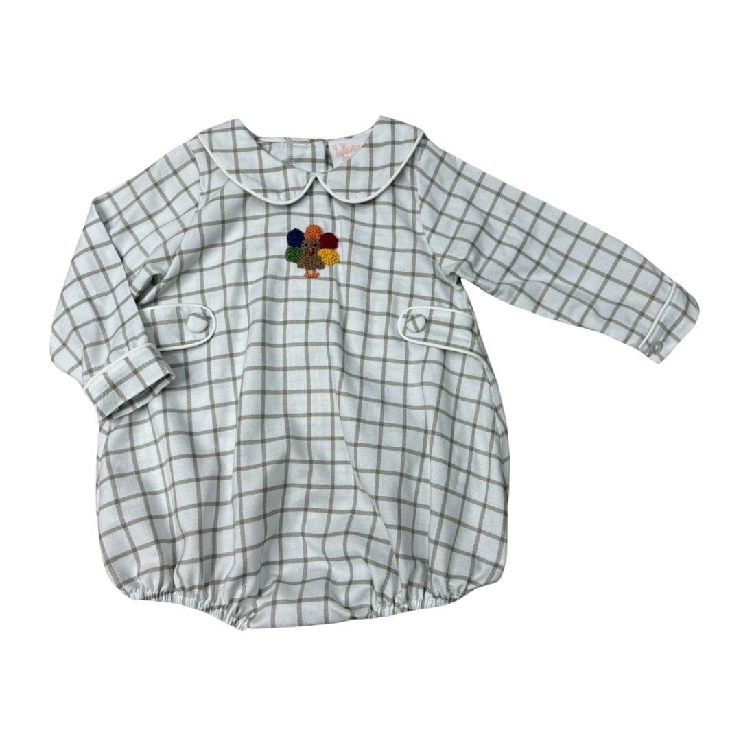 Whimsy Bay Kids Turkey Time Peter Pan Collared Bubble - Little Miss Muffin Children & Home