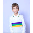 White Chest Stripe Toddler Long Sleeve Shirt