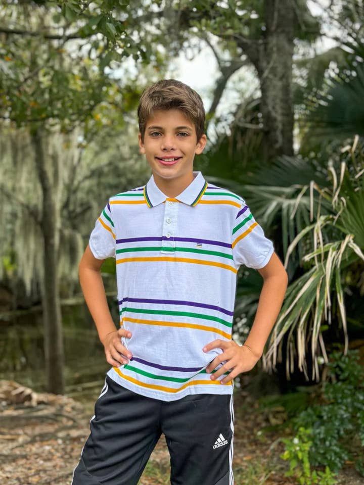 White Infinity Youth Short Sleeve Shirt