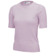 Women's Lilac Lightweight Knit Half Sleeve Crew Neck Tee
