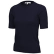 Women's Navy Lightweight Knit Half Sleeve Crew Neck Tee