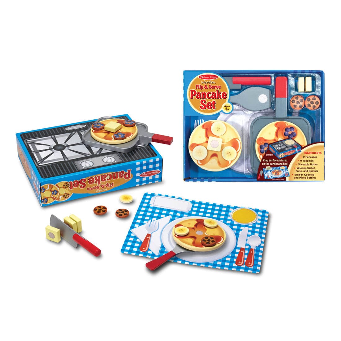 Melissa & Doug Melissa & Doug Flip & Serve Pancake Set - Wooden Play Food - Little Miss Muffin Children & Home