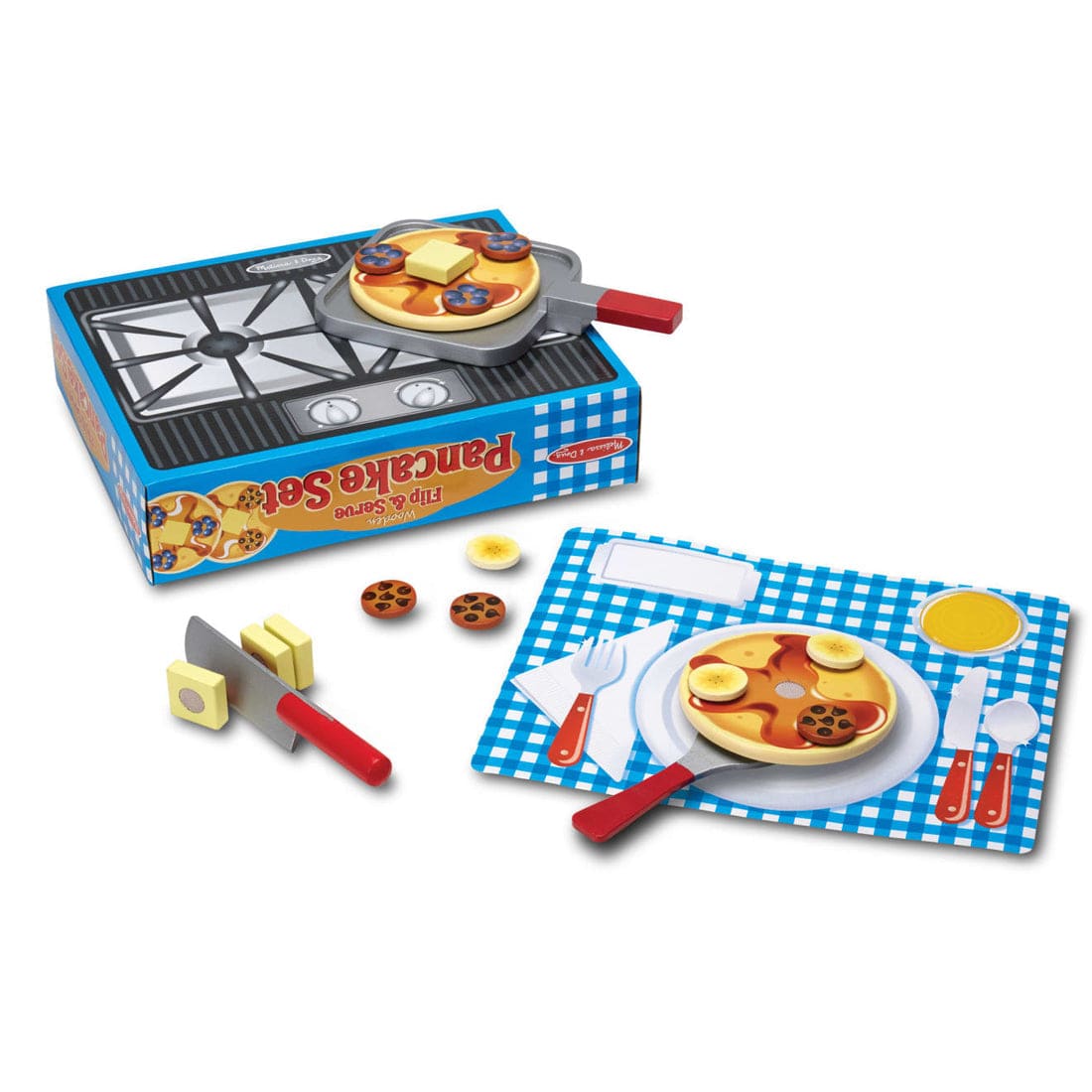 Melissa & Doug Melissa & Doug Flip & Serve Pancake Set - Wooden Play Food - Little Miss Muffin Children & Home