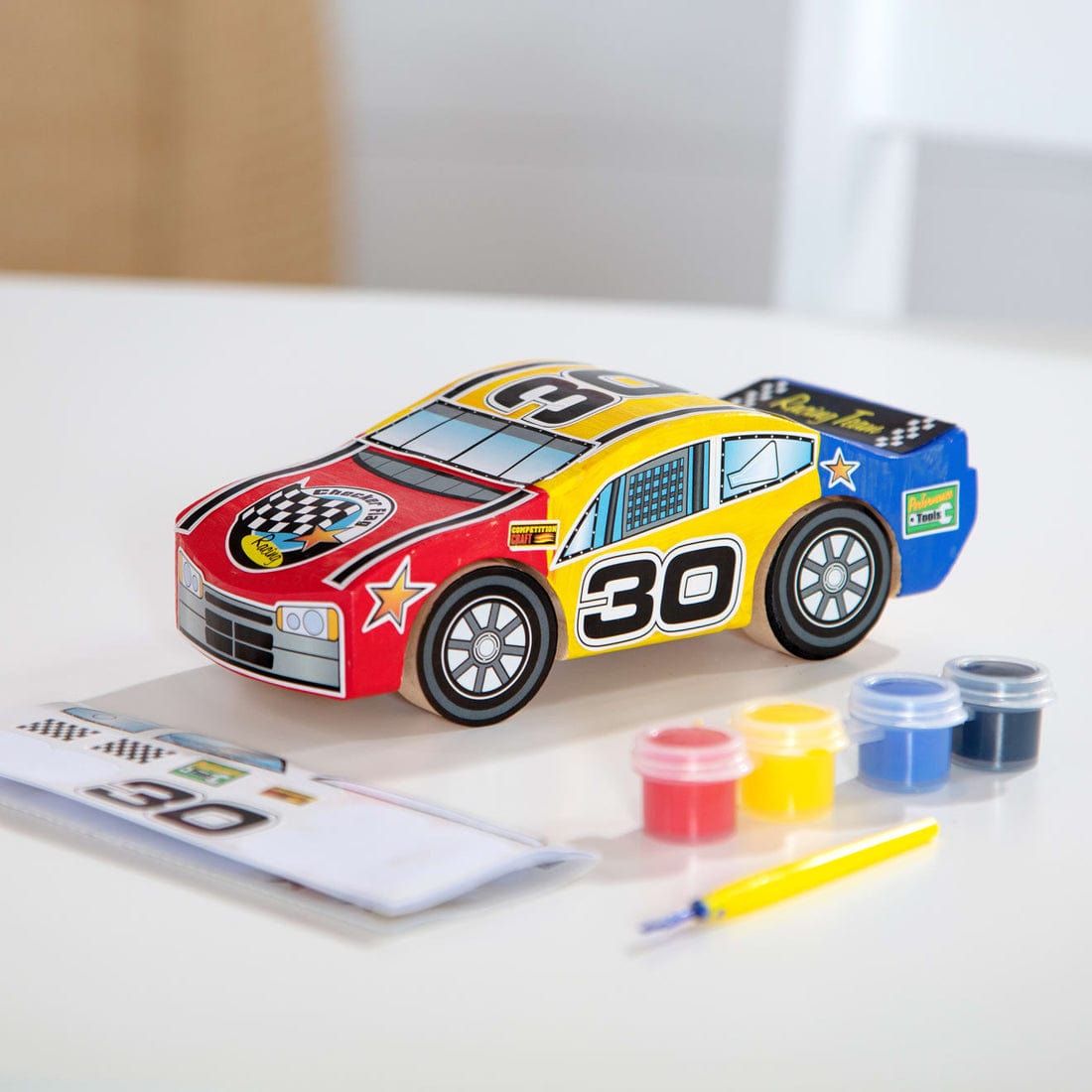 Melissa & Doug Decorate-Your-Own Wooden Race Car - DYO - Little Miss Muffin Children & Home