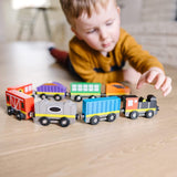 Melissa & Doug Melissa & Doug Wooden Train Cars, 8 PC Set - Little Miss Muffin Children & Home