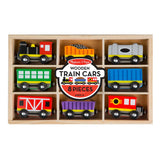 Melissa & Doug Melissa & Doug Wooden Train Cars, 8 PC Set - Little Miss Muffin Children & Home