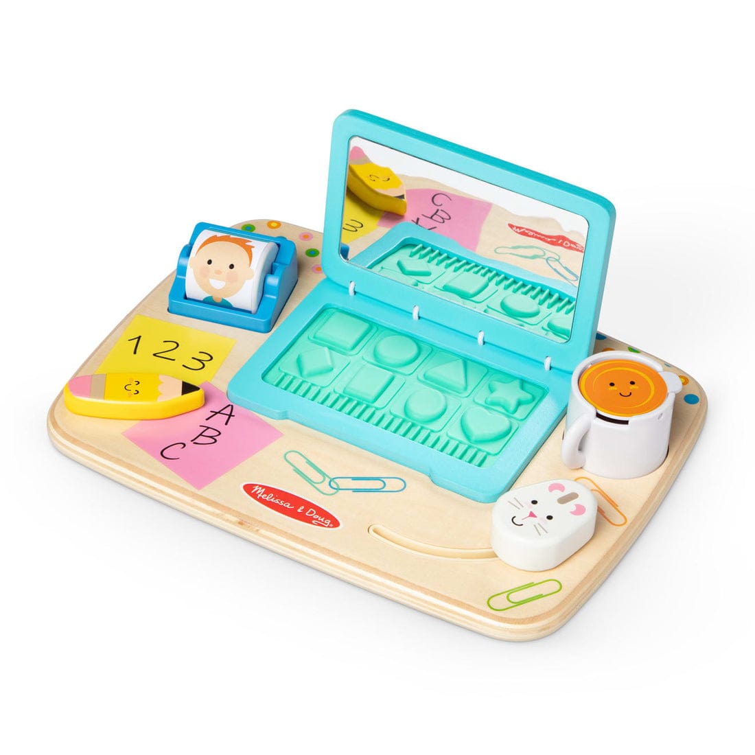 Melissa & Doug Melissa & Doug Wooden Work & Play Desktop Activity Board - Little Miss Muffin Children & Home