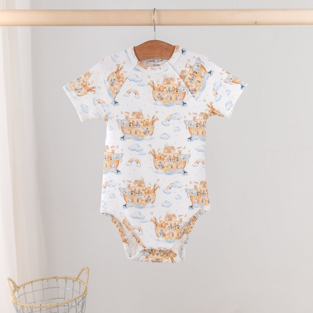 All Aboard Noah's Ark Organic Cotton Onesie