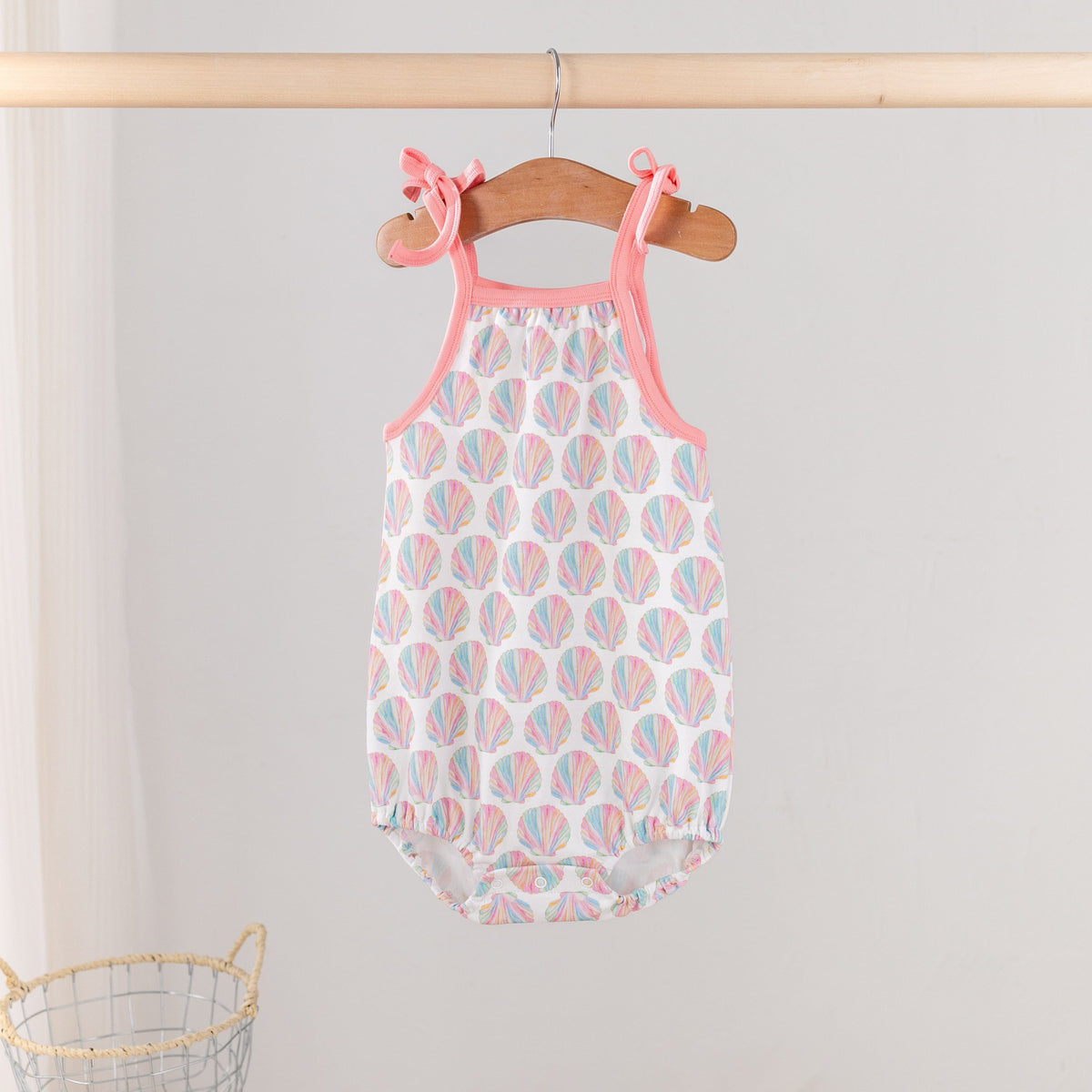 Shell Yeah! Organic Cotton Shoulder-Tie Onesie