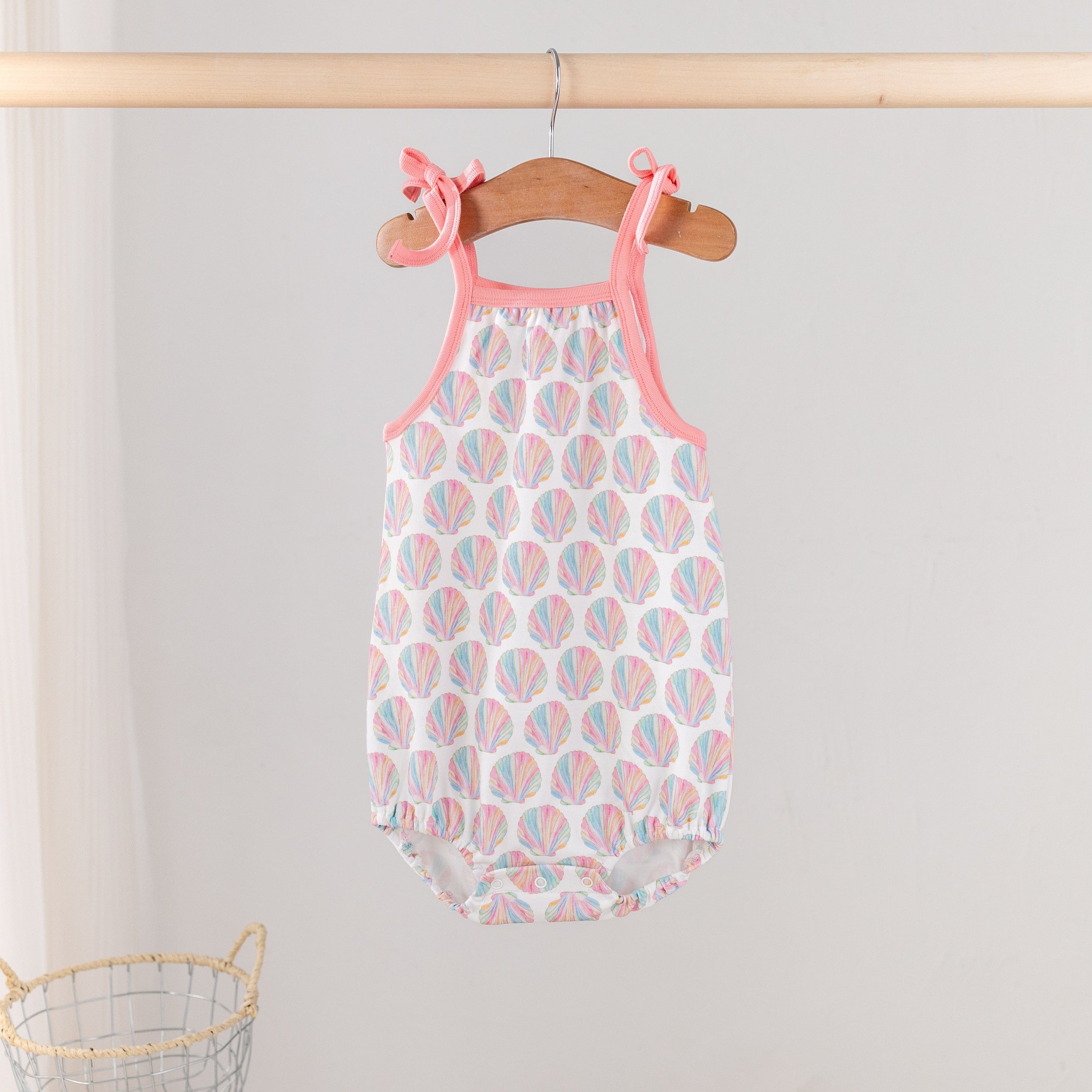 Shell Yeah! Organic Cotton Shoulder-Tie Onesie