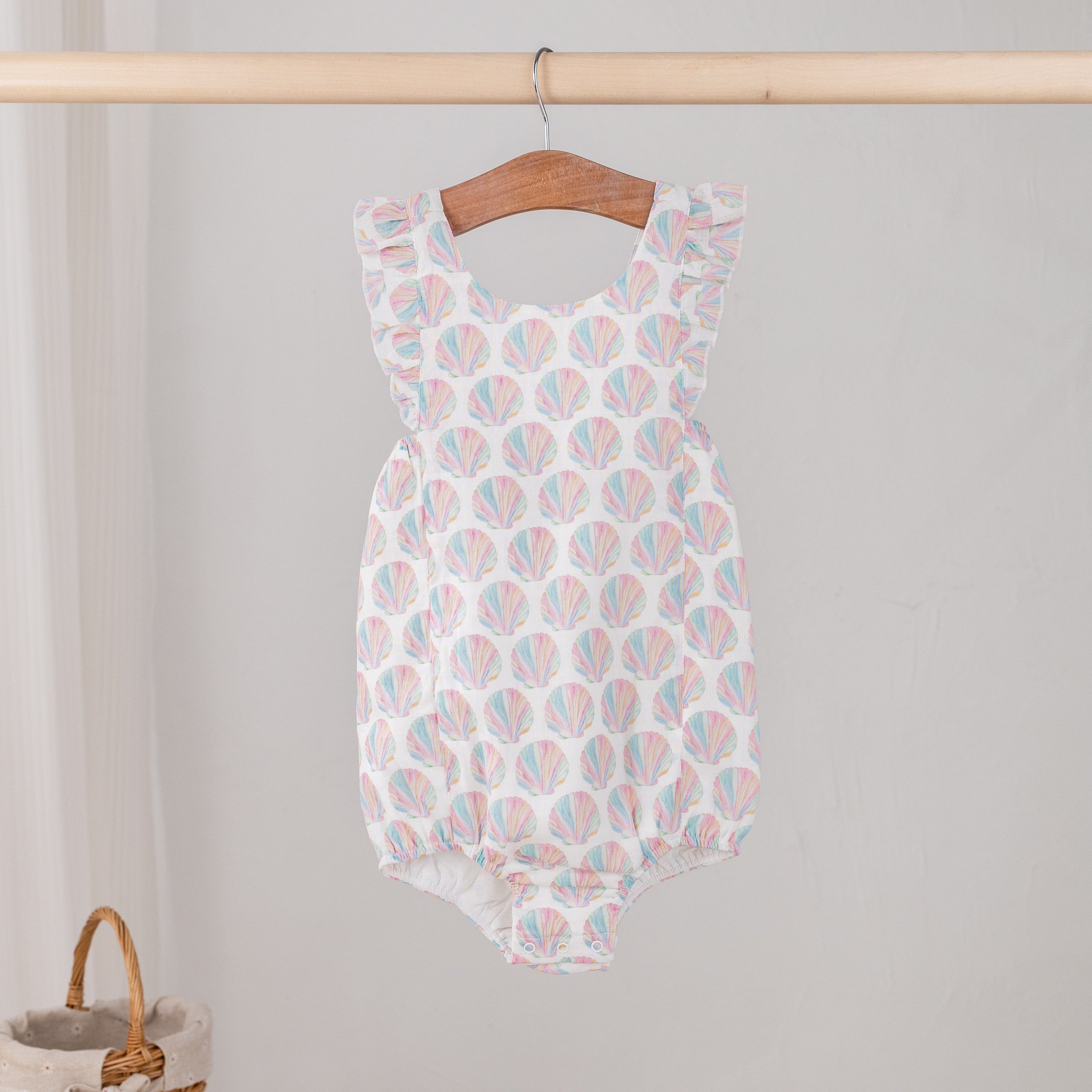 Shell Yeah! Organic Muslin Bubble Romper