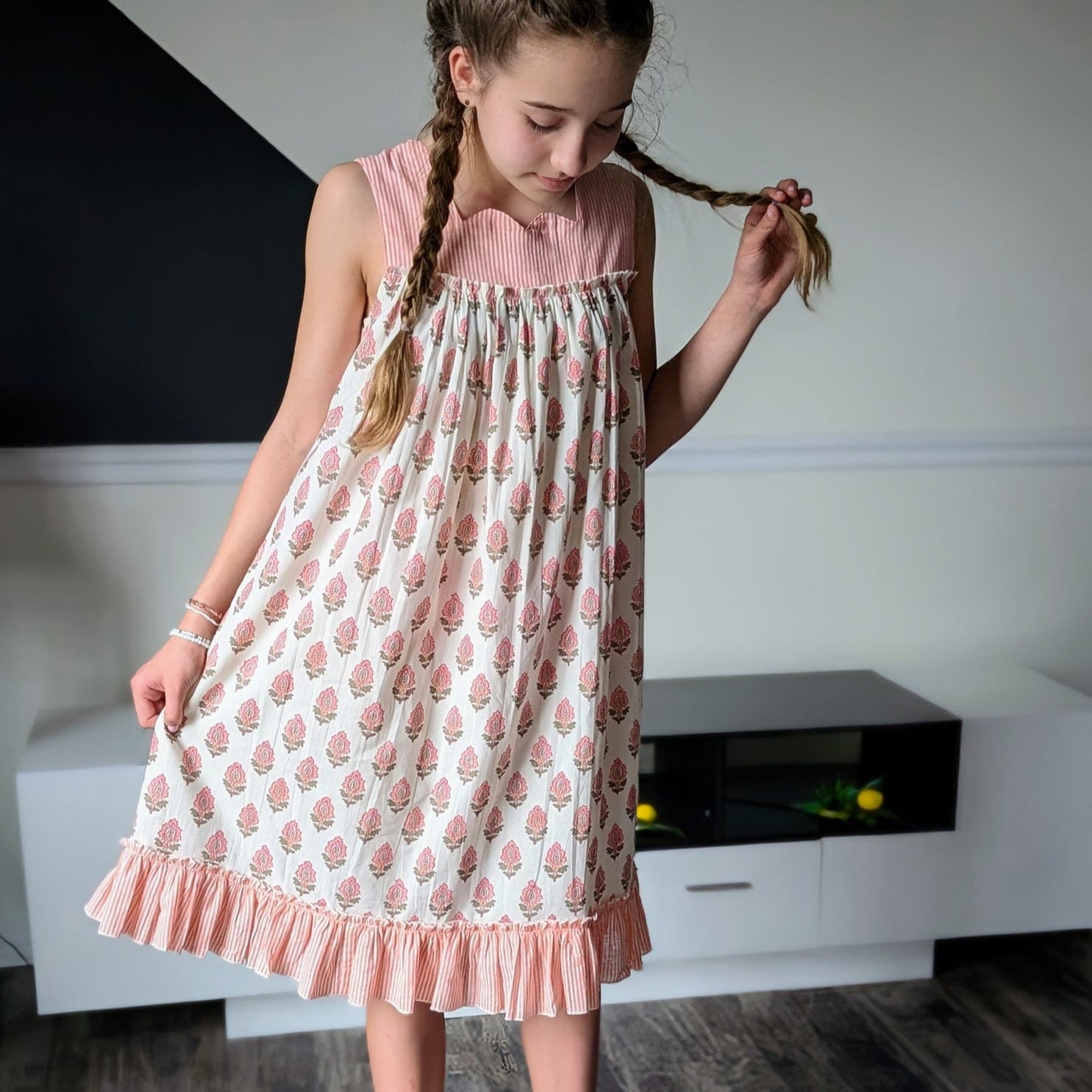 Yo Baby Yo Baby Striped Floral Sundress - Little Miss Muffin Children & Home