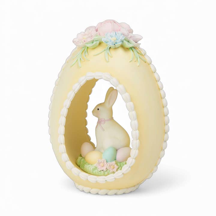 Yellow Sugar Egg with Bunny