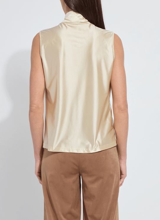 Lysse Marcia Turtleneck Ruching Top, Silky Cream - Little Miss Muffin Children & Home