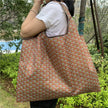 geometric print large handbag