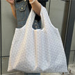 Large Capacity Single Shoulder Shopping Bag with Geometric Print, Available in 9 Colors