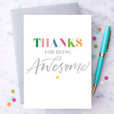 Design with Heart Design with Heart "Thanks For Being Awesome" Greeting Card - Little Miss Muffin Children & Home