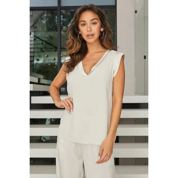 Milio Milano Milio Milano Cap Sleeve V-Neck Tank Top - Little Miss Muffin Children & Home