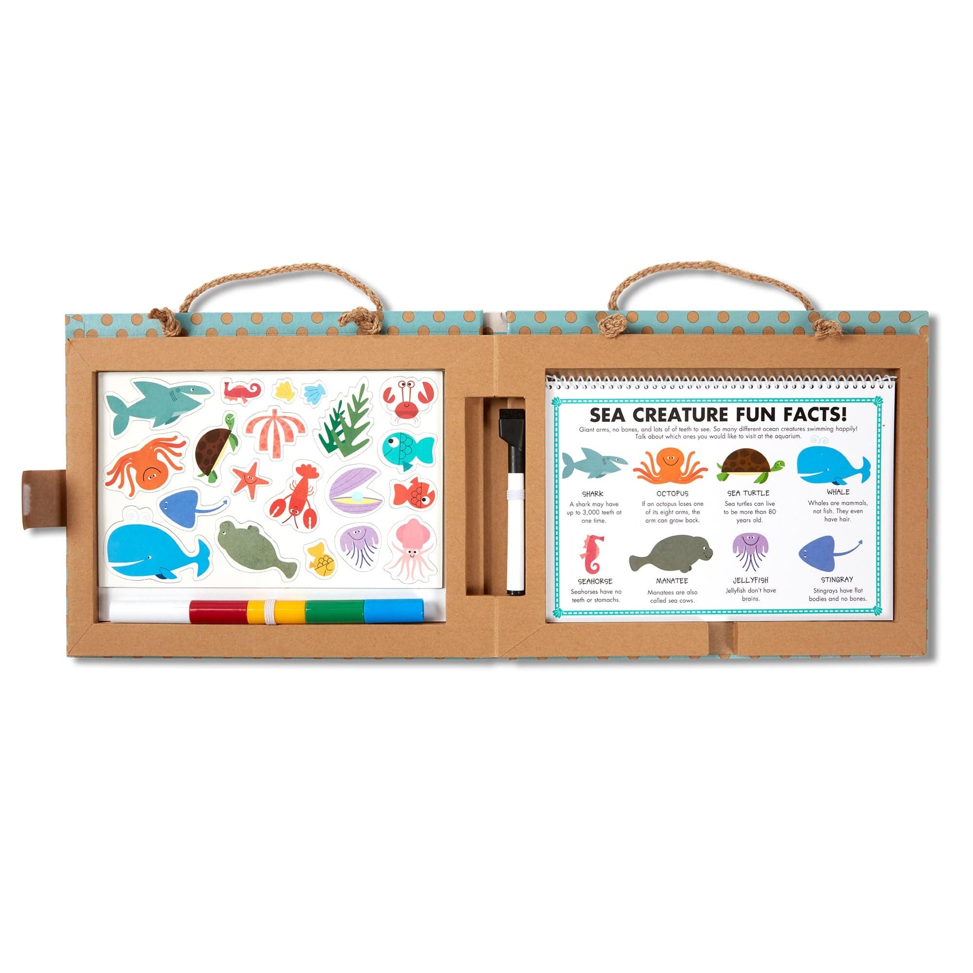 Melissa & Doug Melissa & Doug Natural Play: Play, Draw, Create Ocean Reusable Drawing & Magnet Kit - Little Miss Muffin Children & Home