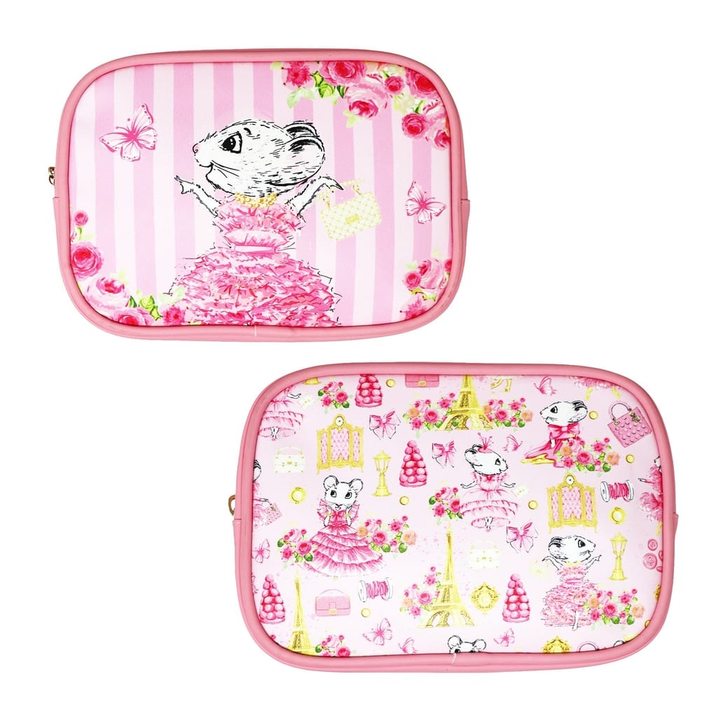 Pink Poppy Claris the Chicest Mouse in Paris Cosmetic Pouch