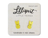Lilliput Little Things Lilliput Little Things Marshmallow Easter Bunny Earrings - Little Miss Muffin Children & Home