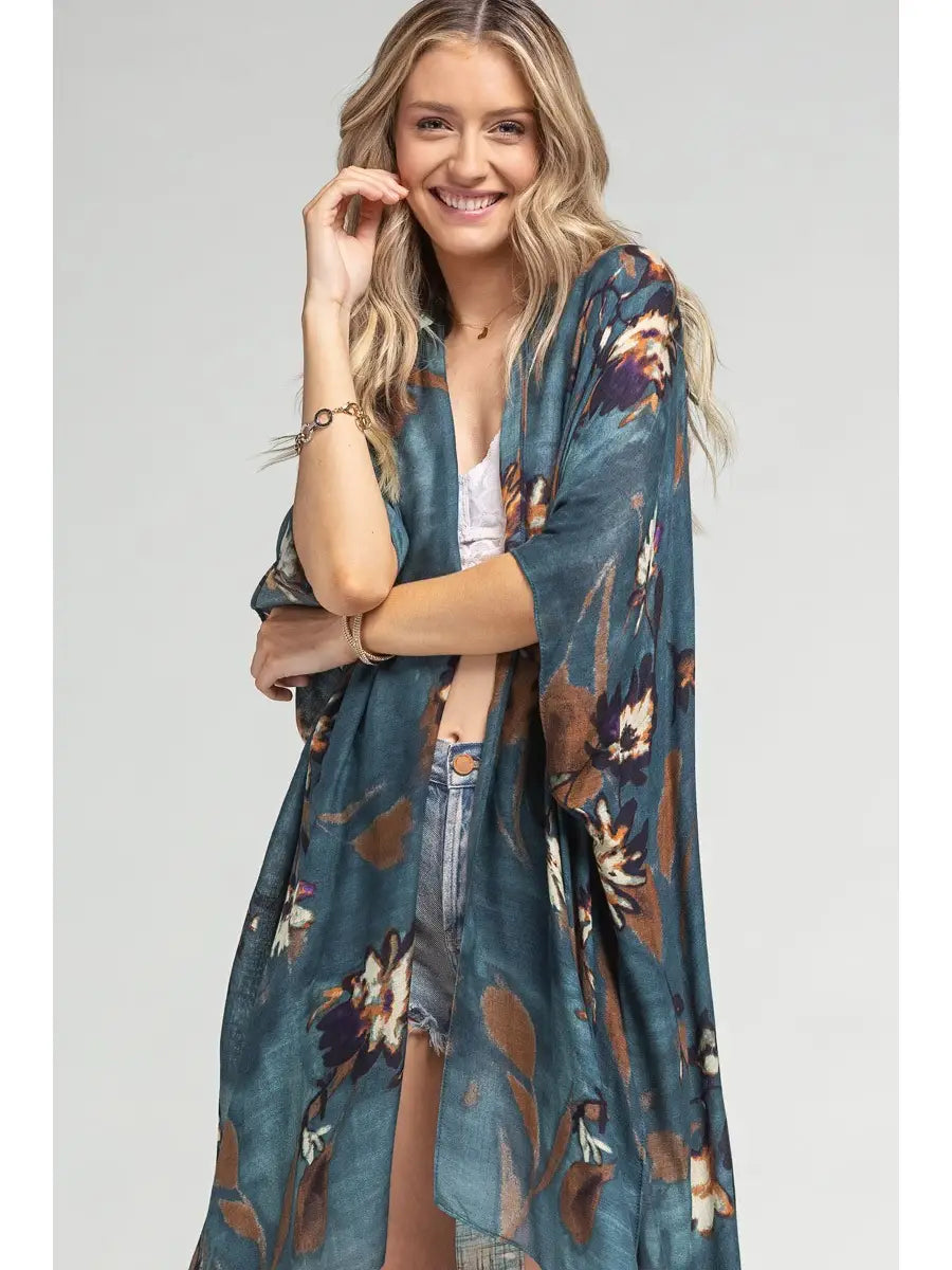 Celeste Viscose Kimono