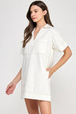 Ellison Denim Mini Dress Off White