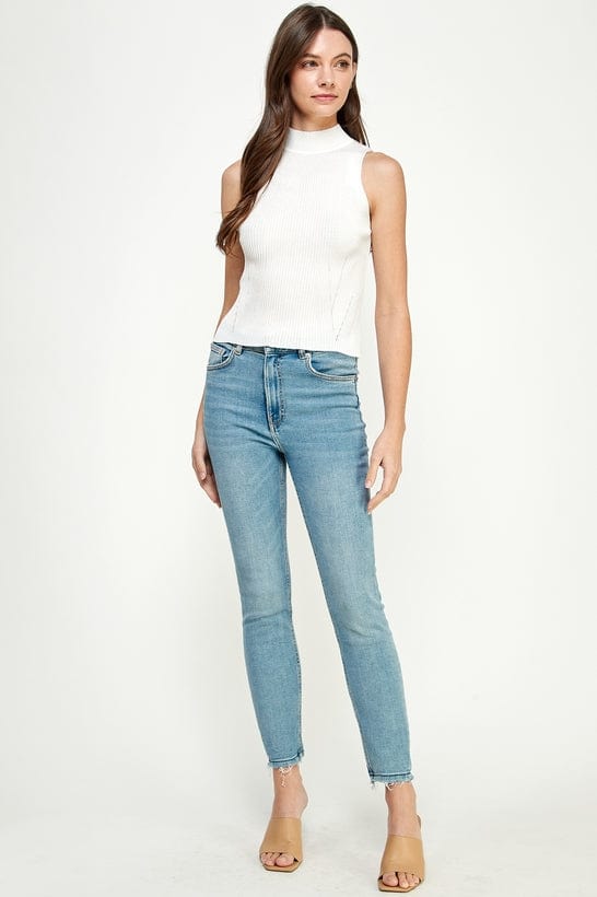 Ellison Ellison Rib Knit Mock Neck Sleeveless Top - Little Miss Muffin Children & Home