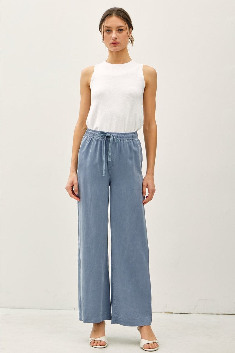 Be Cool Be Cool Tencel Wide Leg Pants in Slate Blue - Little Miss Muffin Children & Home
