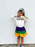 Mardi Gras Creations French Terry Youth Vintage KREWE Shirt - Off-White