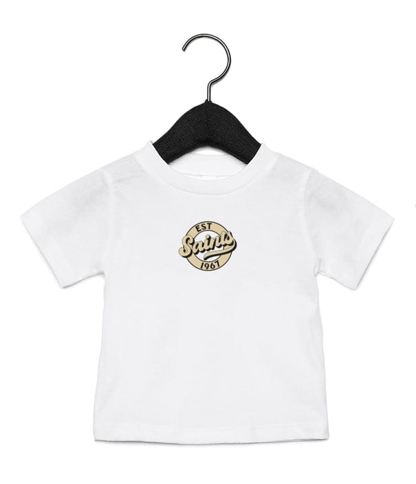 Whereable Art Whereable Art Lil Saints Fanclub Shirts - Retro Saints - White - Little Miss Muffin Children & Home
