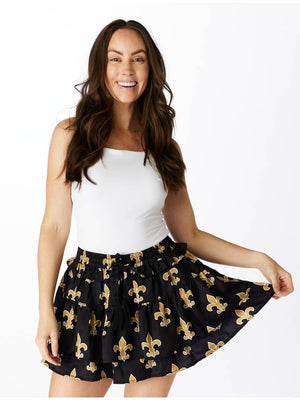 Stewart Simmons Stewart Simmons Fleur de Lis Tiered Skort - Little Miss Muffin Children & Home