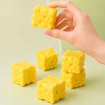 Cheese Cube Squeeze Squishy Stress Relief Toy