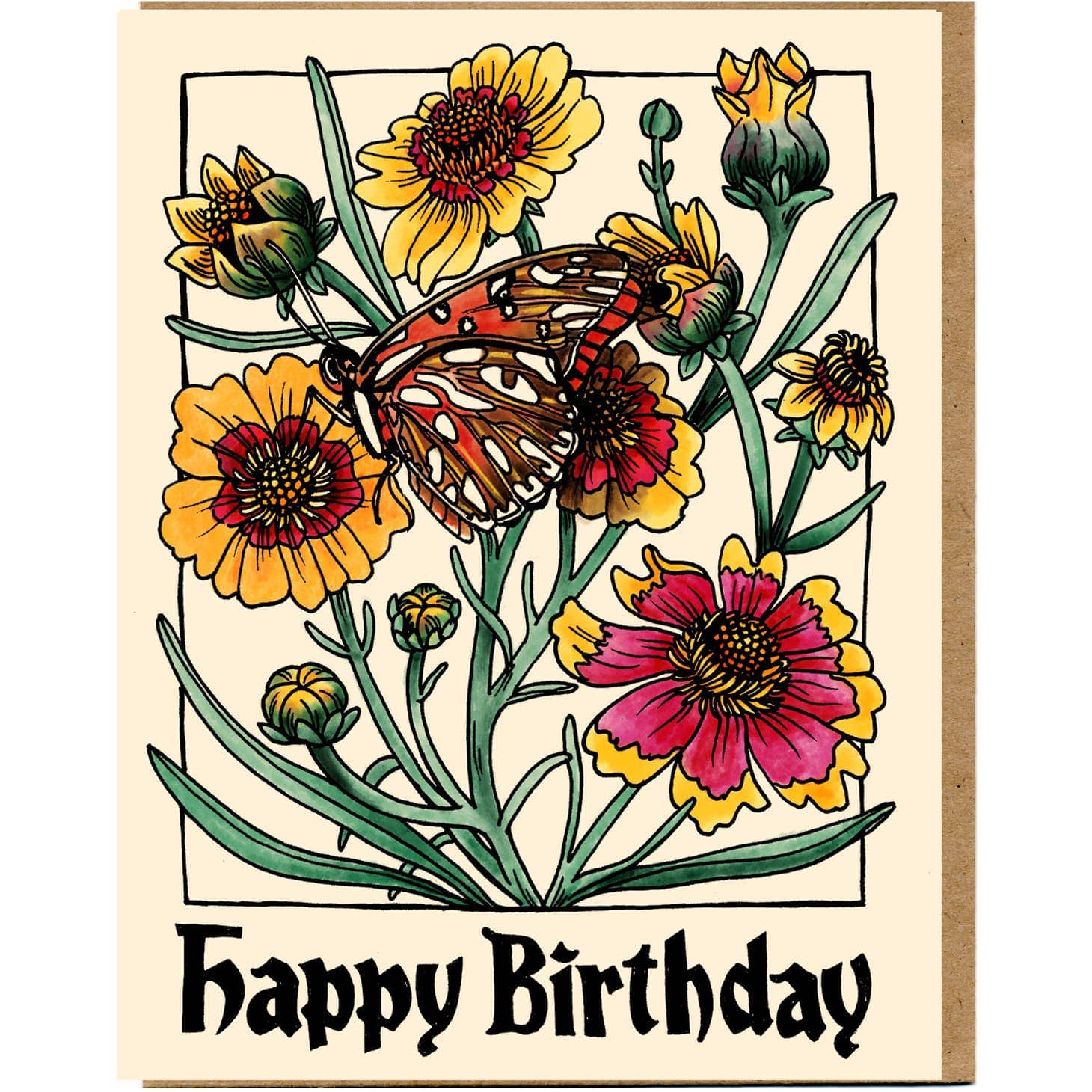 Mattea Mattea Happy Birthday Flowers Card - Little Miss Muffin Children & Home