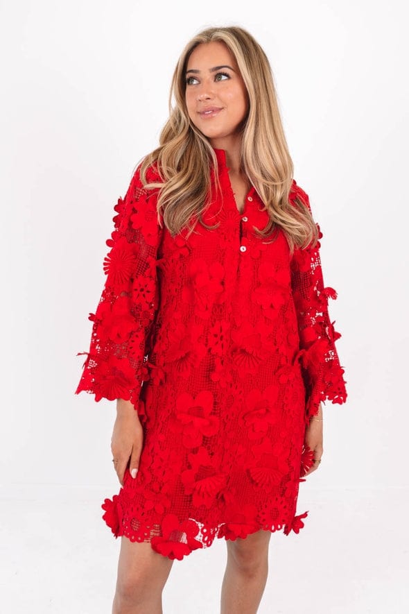 J.Marie Collections J.Marie Collections The Seraphina Dress in Red - Little Miss Muffin Children & Home