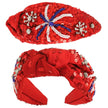 Sophia Collection Sophia Collection Patriotic Fireworks Sequin Top Knotted Headband - Little Miss Muffin Children & Home