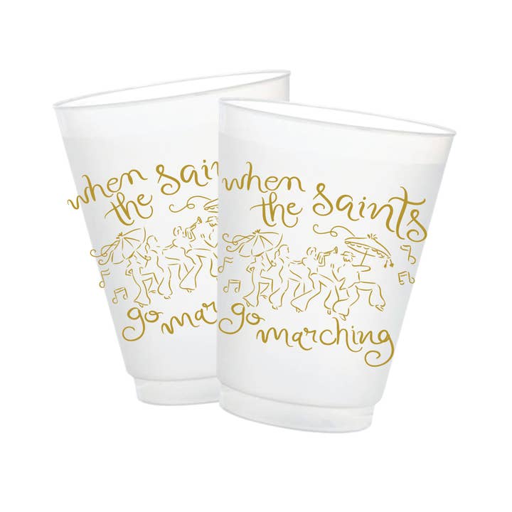 Southern Soiree When the Saints Go Marching In Frosted Cups - Little Miss Muffin Children & Home