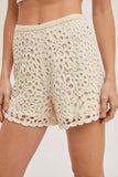 Bluivy Crochet Shorts, Natural