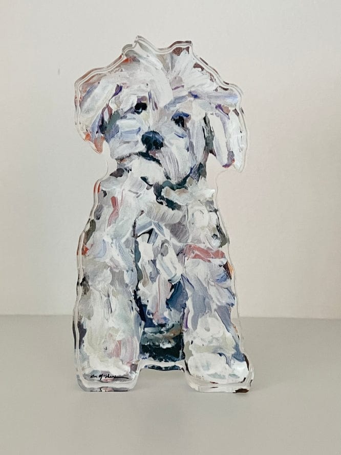Chelsea McShane Art Chelsea McShane Art "Maltipoo White" Acrylic Large Shelfie - Little Miss Muffin Children & Home