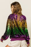 Vanilla Monkey Vanilla Monkey Mardi Gras Sequin Color Block Pullover - Little Miss Muffin Children & Home