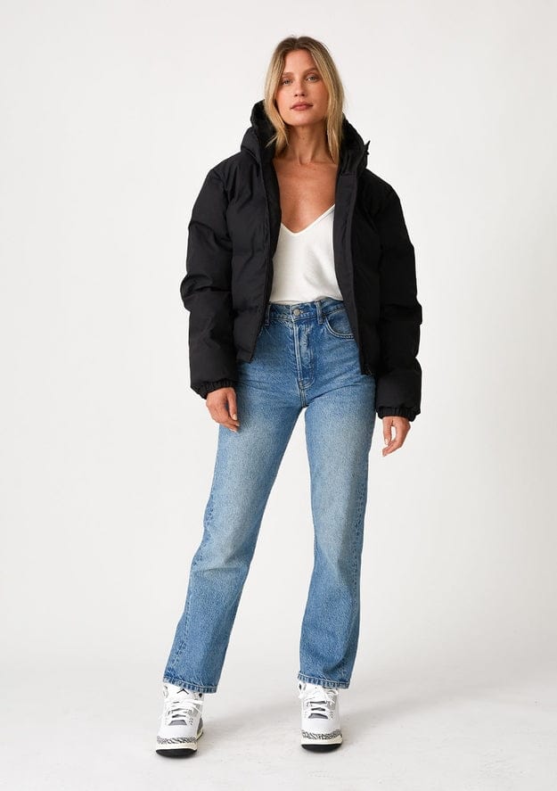 Lovestitch Lovestitch Long Sleeve Zip-Up Hooded Puffer Jacket, Black - Little Miss Muffin Children & Home