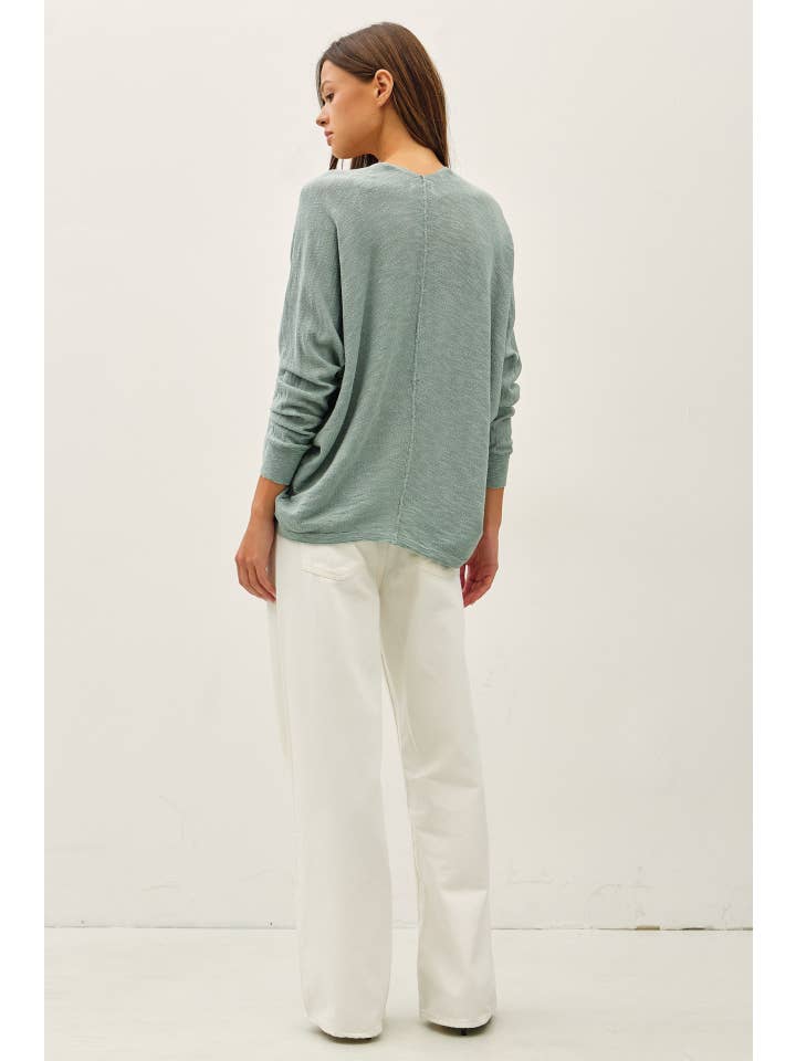 Be Cool Open Front Dolman Sleeve Cardigan in Jade - Little Miss Muffin Children & Home