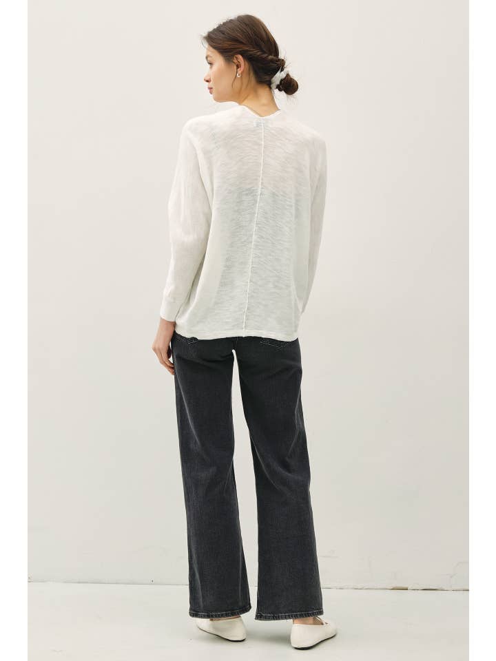 Be Cool Open Front Dolman Sleeve Cardigan in Off White - Little Miss Muffin Children & Home