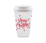 Natalie Chang Merry Christmas with Polka Dots To-Go Coffee Cups, 5 Green & 5 Red